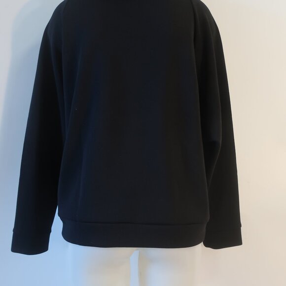 Womens Chico's Black Zenergy Sueded Drawstring Scuba Cowl Neck Pullover 2 US/L - Picture 9 of 10